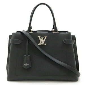 Louis Vuitton Lock Me Day 2way Shoulder Bag Tote leather Noir Black